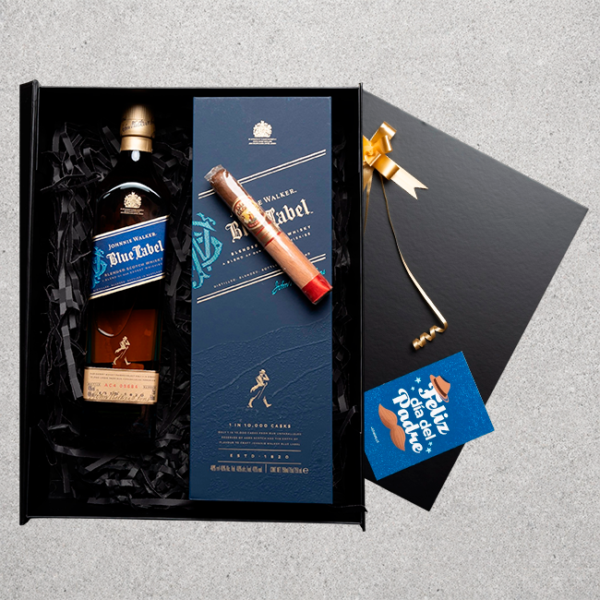 1 Blue Label Petaca 200cc + 1 Puro dias de Gloria + Caja M