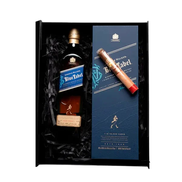 1 Blue Label Petaca 200cc + 1 Puro dias de Gloria + Caja M