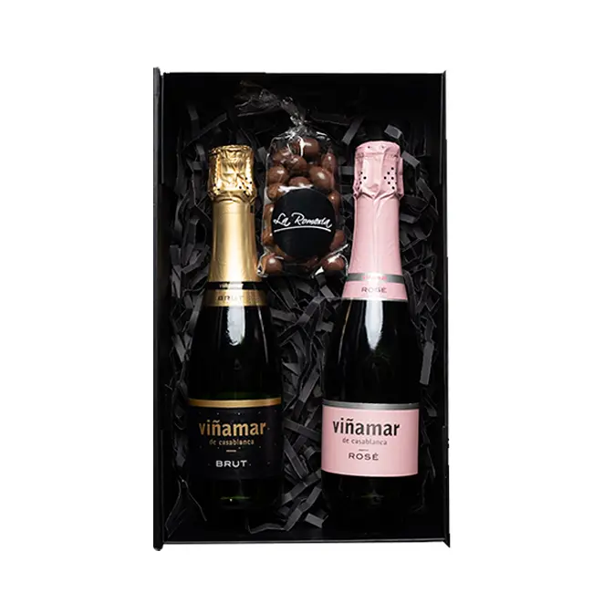 1 Viña Mar Brut 375cc + 1 Viña Mar Rosé 375cc + 1 Almendra + Caja M
