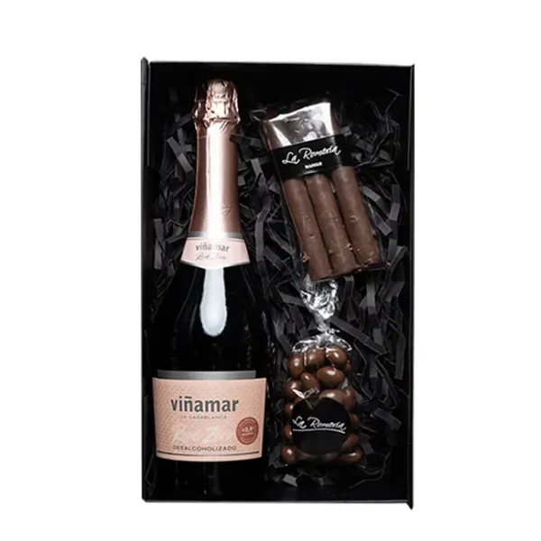 1 Viña Mar Rosé Zero + 1 Almendra + 1 Cuchufli + Caja M