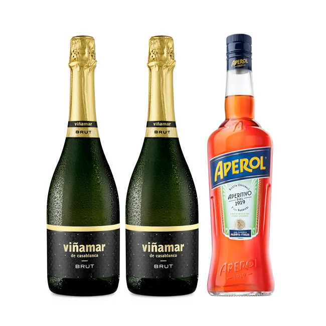 2 Viña Mar Brut 750cc + 1 Aperol 750cc