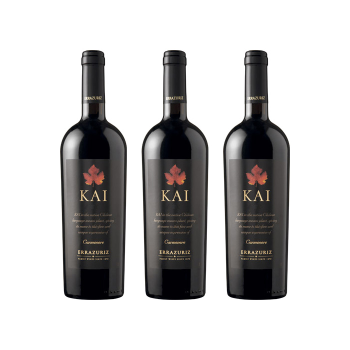 Cata Vertical de Vinos Kai Errázuriz Carmenere 750cc (3 Unidades)