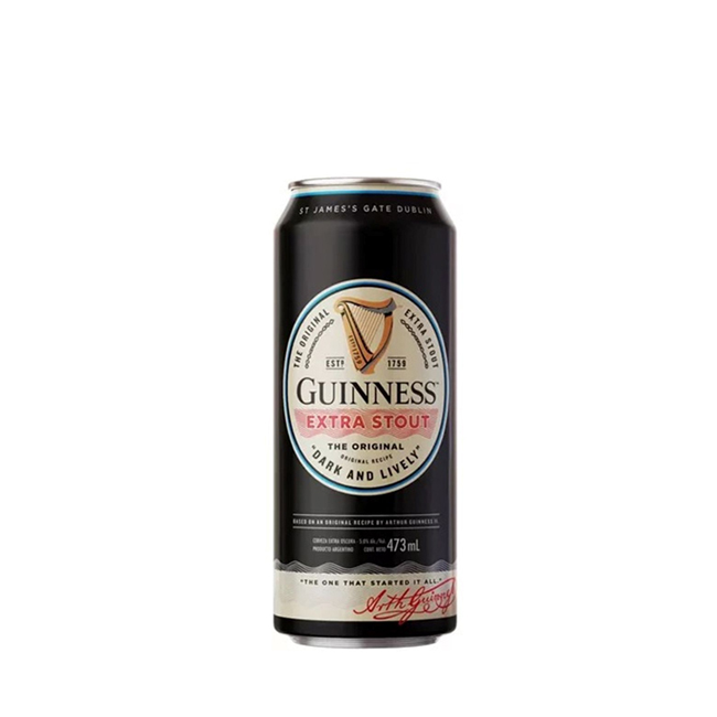 Cerveza Guinness Extra Stout 473cc