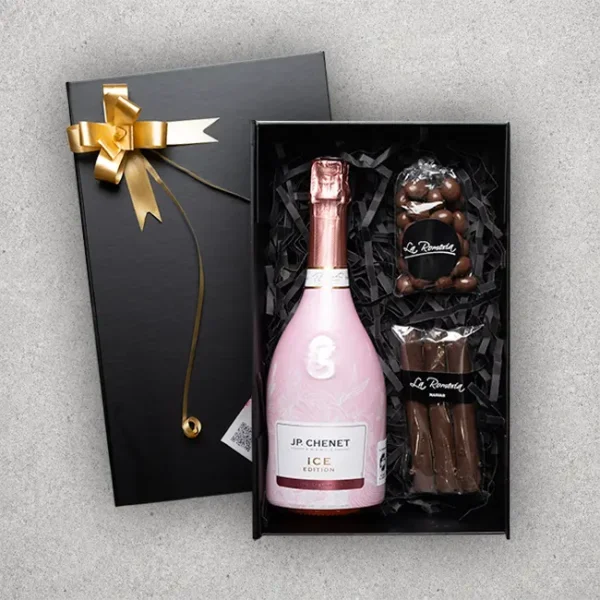 1 J.P Chenet Rosé + 1 Almendra + 1 Cuchufli + Caja M