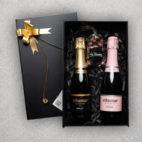 1 Viña Mar Brut 375cc + 1 Viña Mar Rosé 375cc + 1 Almendra + Caja M
