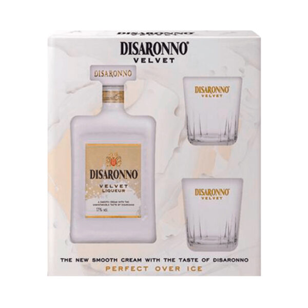 Licor Disaronno Velvet + 2 Vasos
