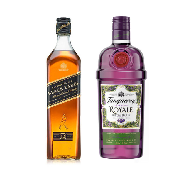 Johnnie Walker Black 750cc + Tanqueray Royale 750cc
