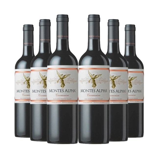 Caja de Montes Alpha Carmenere (6 unidades)