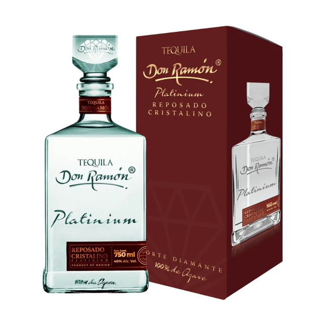 Tequila Don Ramon Platium Reposado Cristalino 750cc