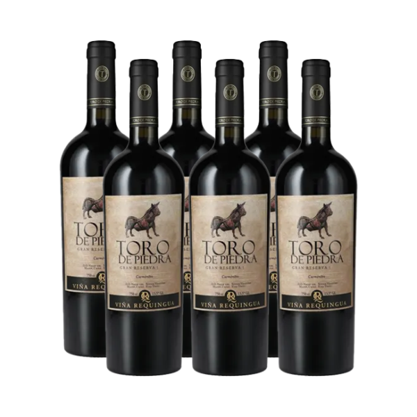 Caja de Toro de Piedra Carmenere (6 Unidades)