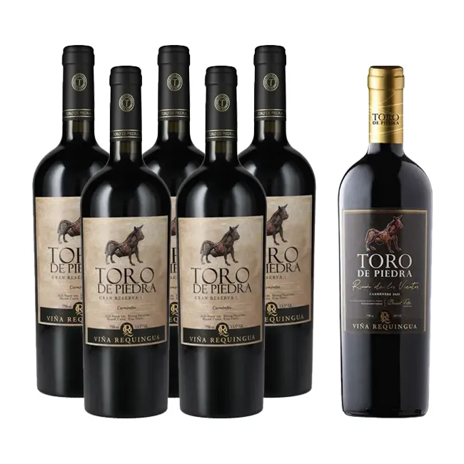 Caja de Toro de Piedra Carmenere - Mixta (6 Unidades)