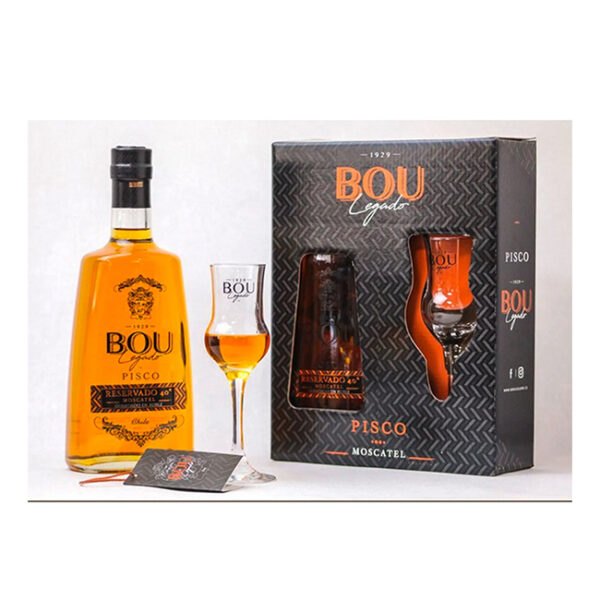 Pisco Bou Legado Reservado 40° + Copa 750cc